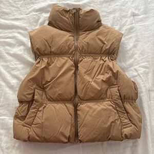 Tan Puffer Vest